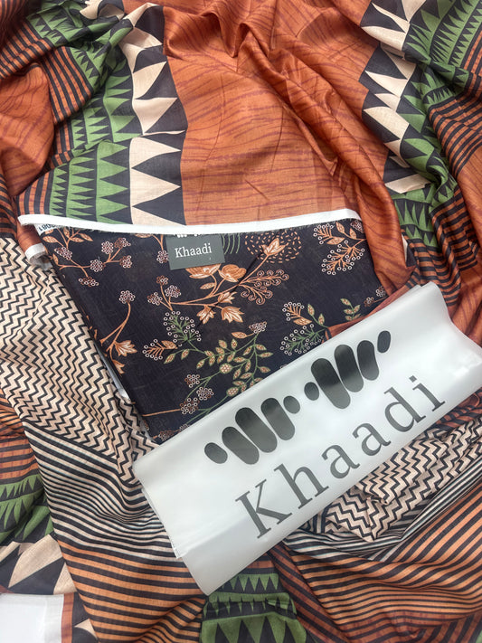 KHAADI FLORAL BLACKSH BROWN (ZM-03)